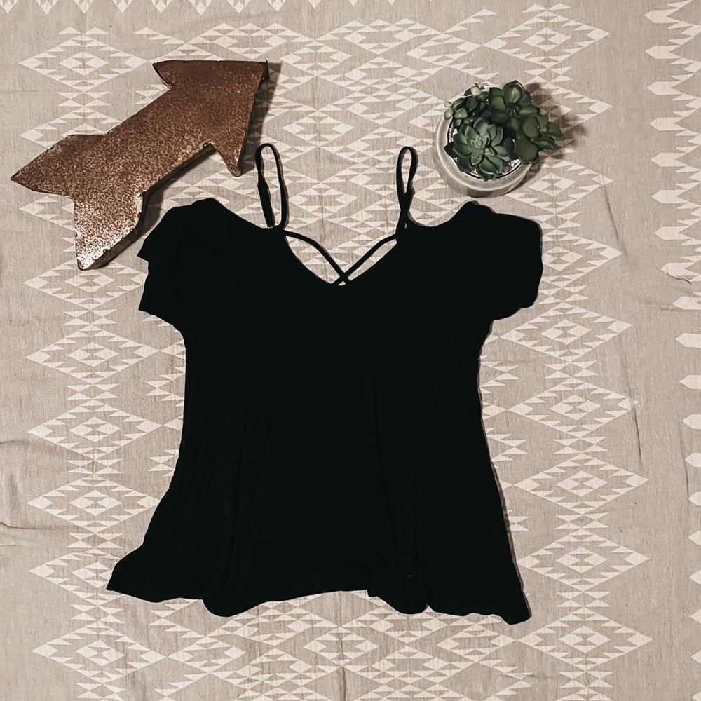 Cold shoulder t shirt
